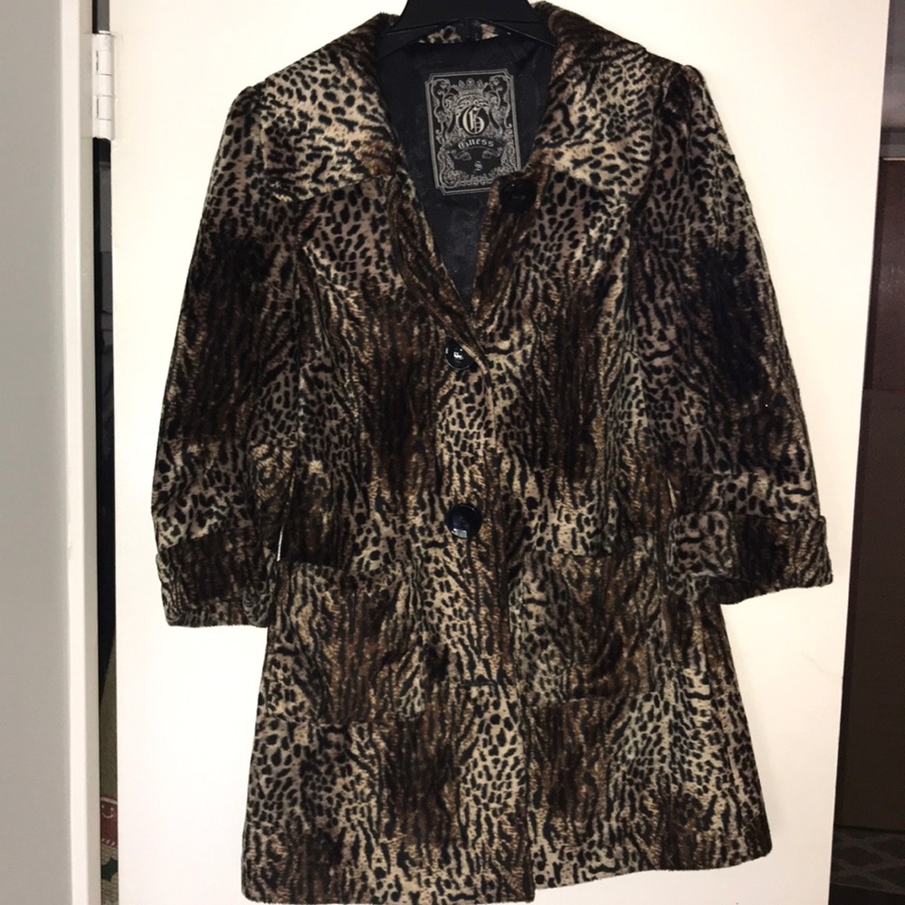 Leopard Guess coat size S
